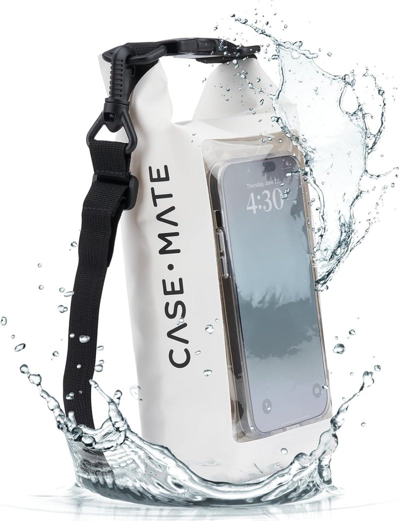 Casemate Sand Dollar Mini IP68 Waterproof Bucket Bag - Roll Top Dry Bag 2L Cap with Waterproof Pouch for Swimming Kayaking Boating Travel and More - For Phones Up to 7" - Image 1